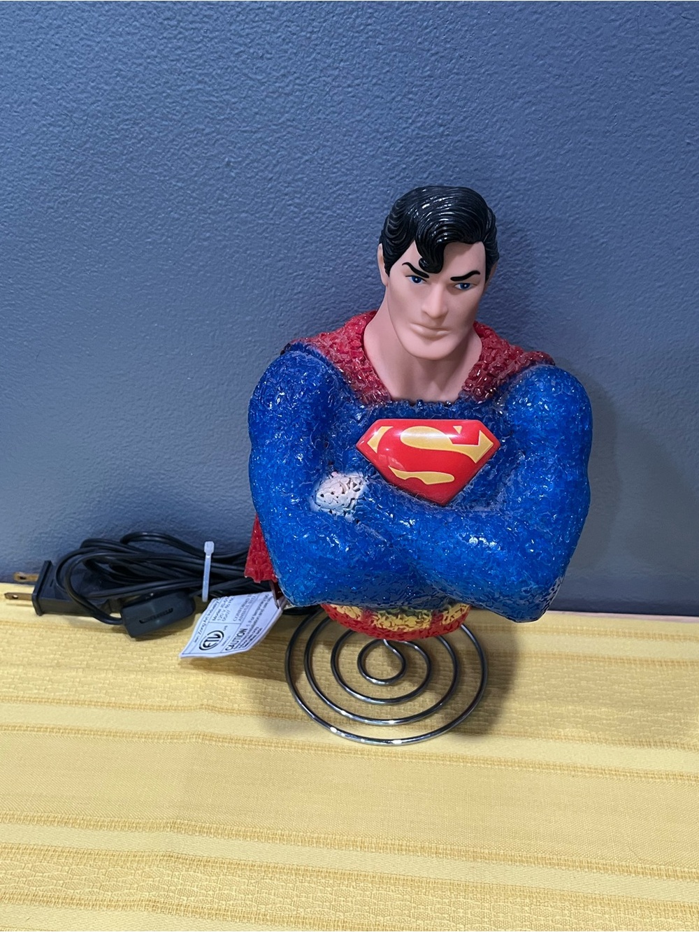 RARE Vintage 2006 DC Comics Superman "Popcorn" Plastic Bust Lamp